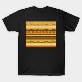 Tribal Gold Stripe and Chevron T-Shirt